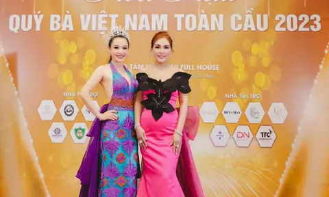 Hoa hậu Vũ Ngọc Anh đẹp rực rỡ trên hàng ghế chấm thi nhan sắc