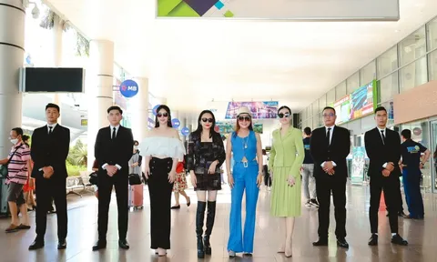 Buổi đón đoàn thí sinh Hoa hậu Doanh nhân Du lịch Việt Nam 2023 tại sân bay Quốc tế Đà Nẵng