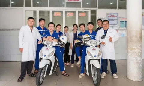 Độc đáo mô hình cấp cứu bằng xe 2 bánh
