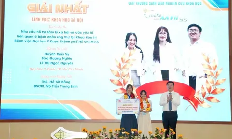 "Hỗ trợ tâm lý cho người bị ung thư" đoạt giải nhất Nghiên cứu khoa học Euréka năm 2025