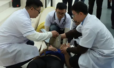 Diễn tập công tác y tế phục vụ Đại hội XIV của Đảng