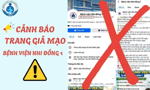 Bệnh viện Nhi Đồng 1 phát cảnh báo có trang fanpage giả mạo bệnh viện