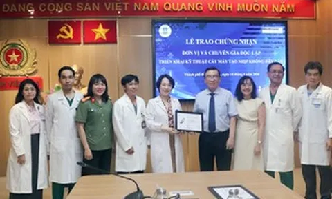 Bệnh viện 30-4 được công nhận là trung tâm độc lập về kỹ thuật tạo nhịp tim không dây
