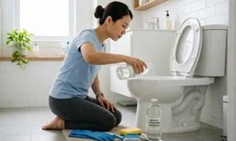 Đổ giấm vào bồn cầu qua đêm có tác dụng gì?