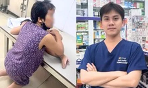 Bà bế cháu sốt cao co giật vào tiệm thuốc cầu cứu, được nam dược sĩ đưa đi cấp cứu kịp thời