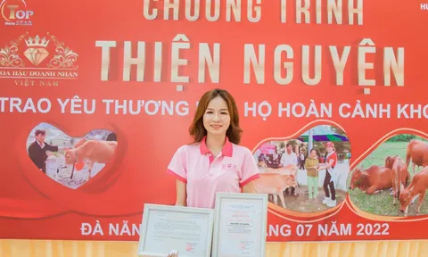 Top 30 HHDN Việt Nam 2022 - Nguyễn Thị Nhiên đồng hành cùng BTC cuộc thi trong chuyến thiện nguyện tại Đà Nẵng