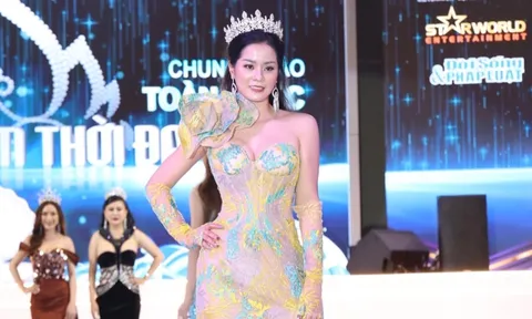 Á hậu Lê Xuân Tâm chấm thi vòng chung khảo Hoa hậu Việt Nam Thời Đại 2022