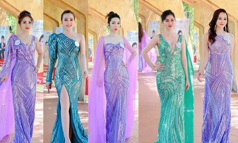 Dàn thí sinh Hoa hậu Thương hiệu Việt Nam 2022 khoe vẻ đẹp đài cát, kiêu sa trong trang phục dạ hội của NTK Tommy Nguyễn