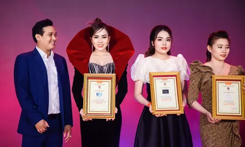 Á hậu Lê Thị Hồng Thắm lọt Top 10 Thương hiệu Bàn tay vàng uy tín Việt Nam