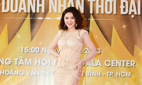 Người đẹp Nguyễn Minh Diệp trẻ trung lạ mắt xuất hiện tại họp báo