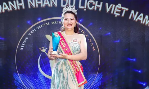 Doanh nhân Trần Thị Thái Hòa đạt danh hiệu Á hậu 3 Hoa hậu Doanh nhân Du lịch Việt Nam 2023