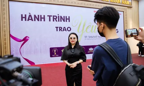 Hoa hậu Thiện nguyện Lý Kim Ngân mang tấm lòng nhân ái đến bà con thành phố Tam Kỳ