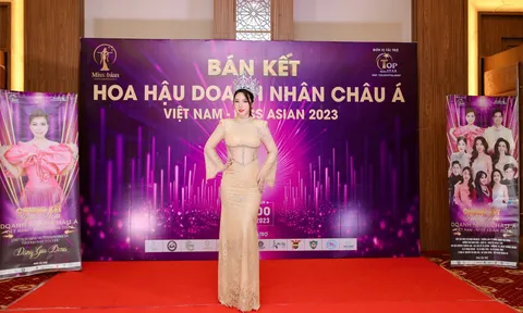 Hoa hậu Khương Phương Anh cùng dàn ban giám khảo đẳng cấp tại cuộc thi Hoa hậu Doanh nhân Châu Á Việt Nam 2023
